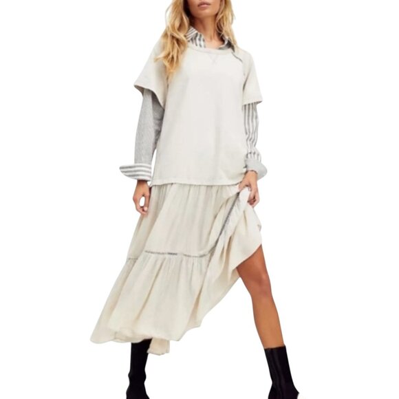 Free People Sun Fade Midi Dress, NWT, Thistle Seed, L - Picture 15 of 15